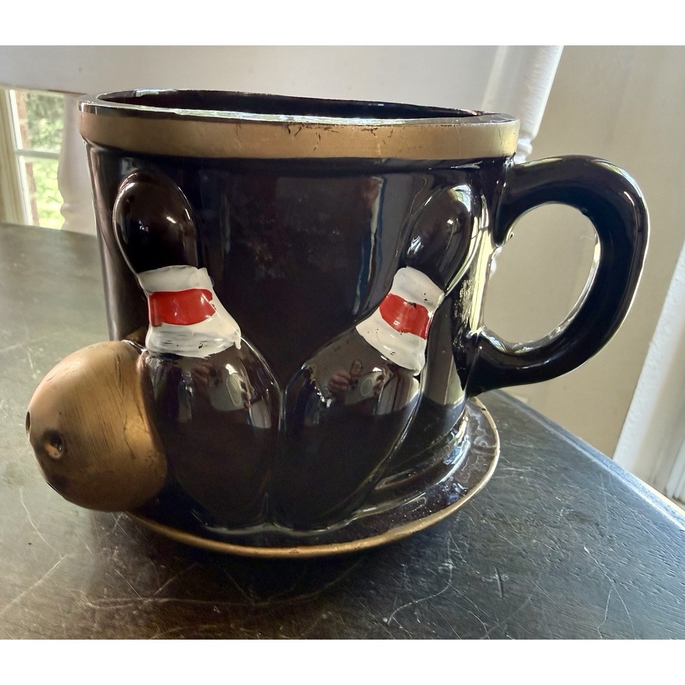 E.O. Brody A-544 Ceramic 3D Bowling Mug/Planter Made in Japan VTG